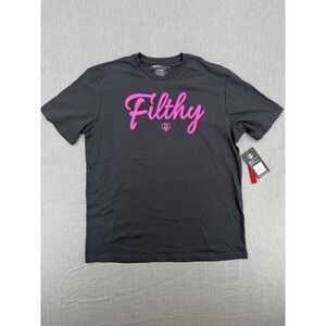 Baseball Lifestyle 101 Filthy Tee Black Pink Graphic T-Shirt Mens Large NEW